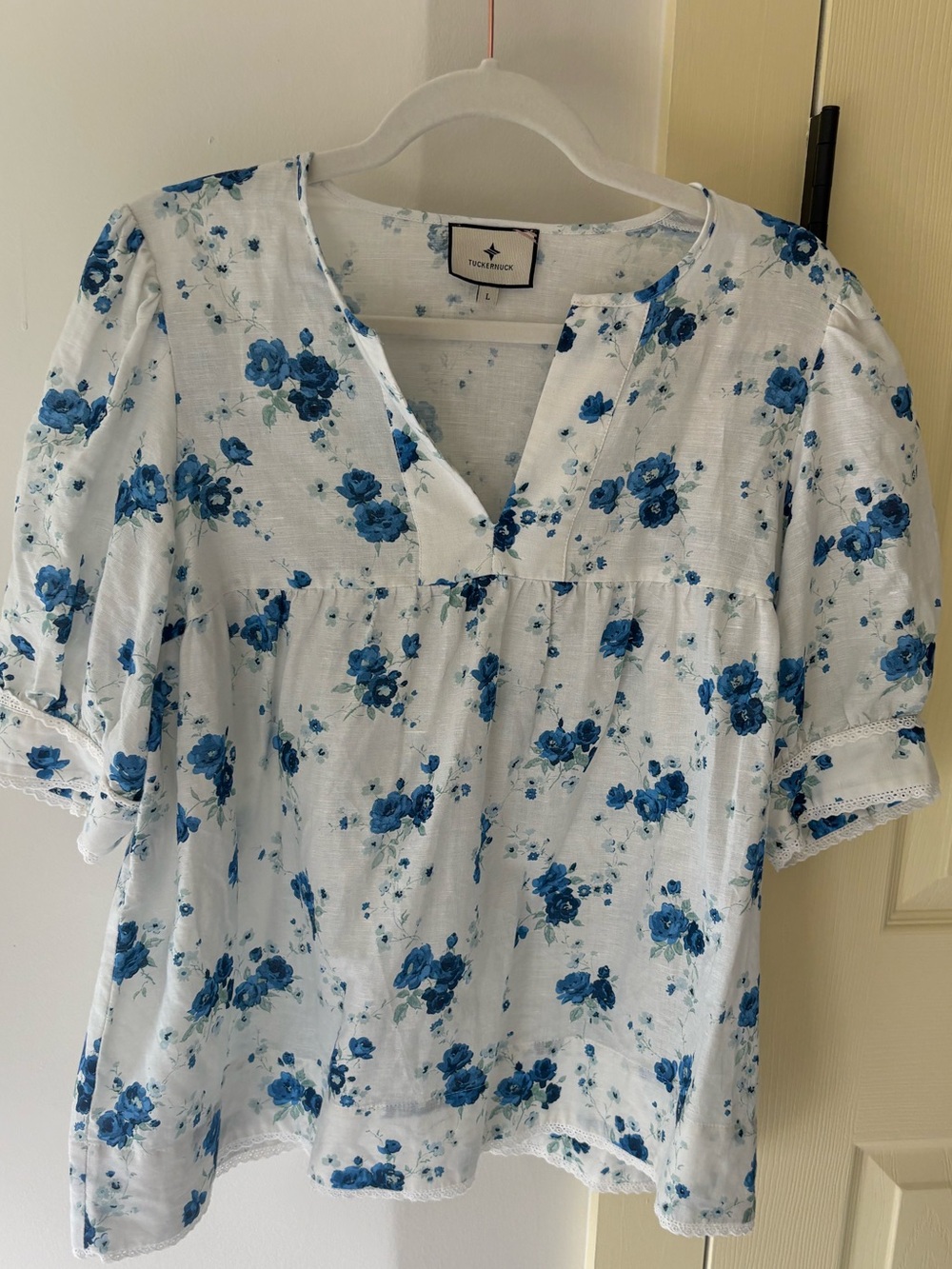Tuckernuck Floral Linen Top